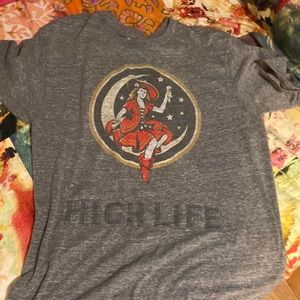 Miller high life T-shirt (witch on the moon)